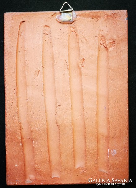 Tengerpart - mázas kerámia kép