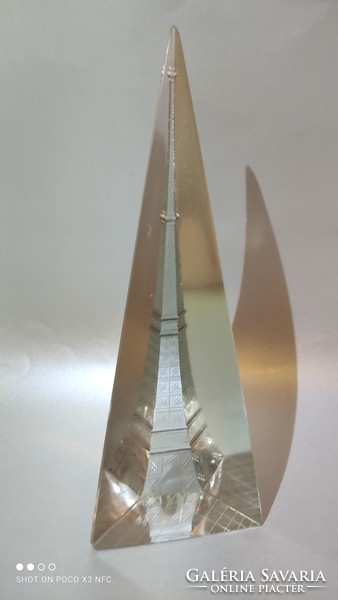 Desna rossi crystal bohemia crystal eiffel tower optical spatial ornament paperweight large size