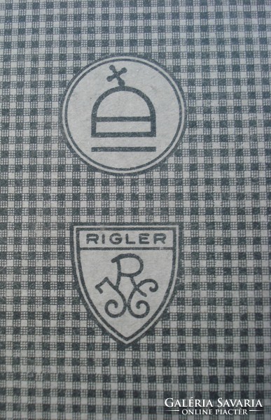 Századelős kockás füzet, irka (Rigler József Papírneműgyár cca 1900)