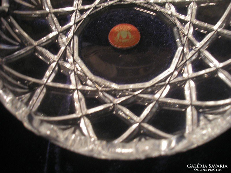 Waltherglas original jelzett csiszolt ékszer, nmogyoró ,cukorka ,Kínáló 18 cm hibátlanul
