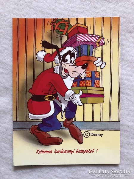 Walt Disney Christmas Postcard - Goofy
