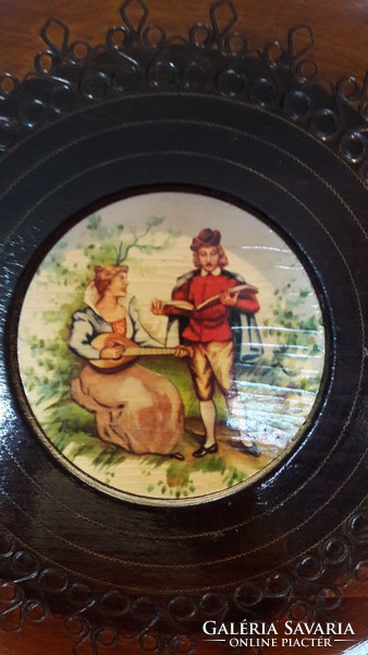 Romantic scene wooden wall plate, wall decoration (m2229)