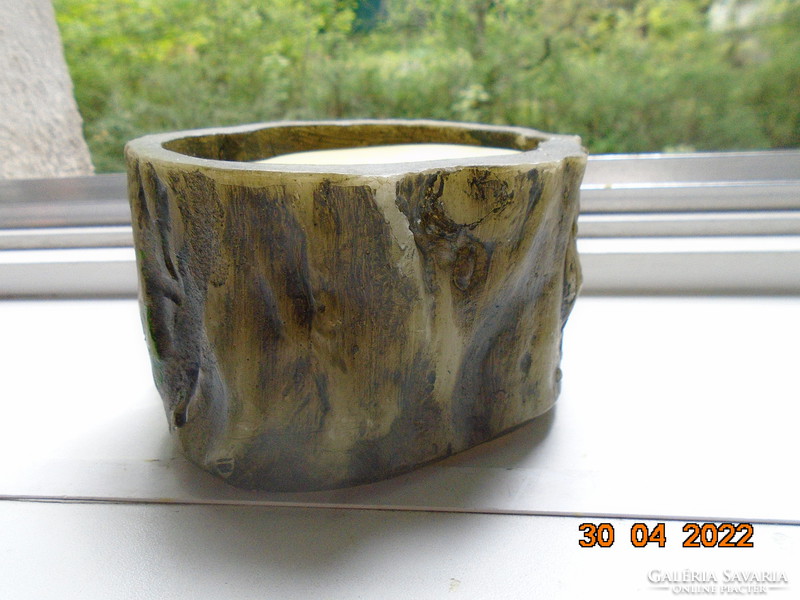 Tree trunk large, wide artistic candle 700 g