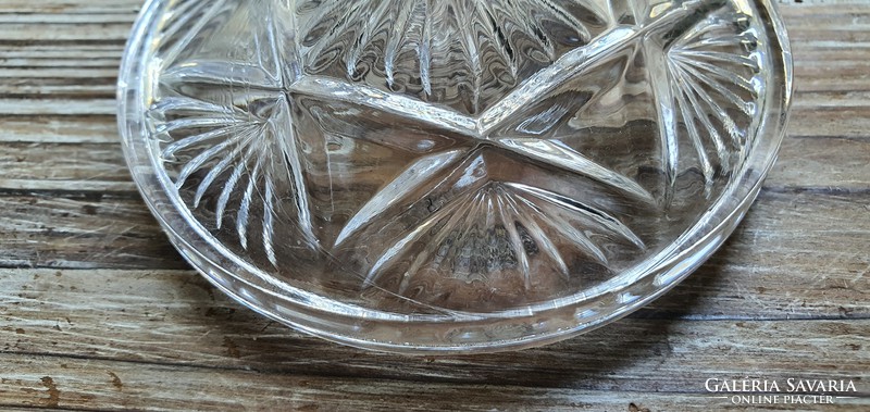 Molded glass candle holder