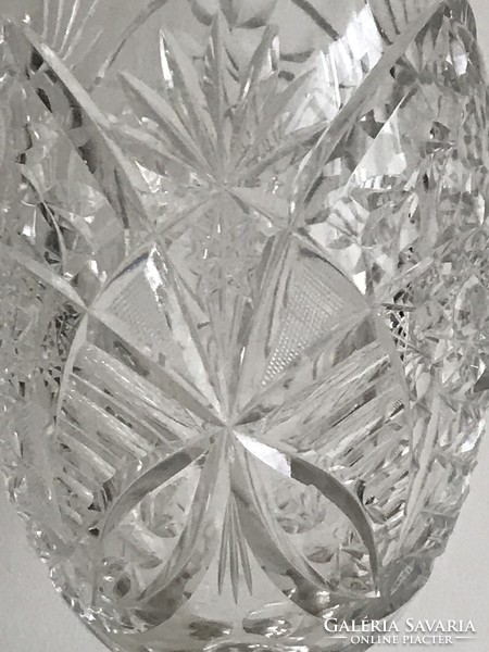 IBUSz relikvia az 1930-as évekből ezüst talppal és kristály üveggel, 32 cm magas