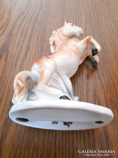 Antique regent crown Romanian porcelain horse