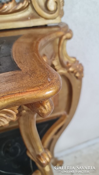 Csodaszép velencei barokk stílusú aranyozott fésülködőasztal,konzolasztal,előszobai