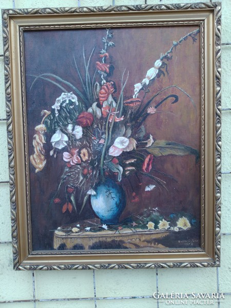 Flower still life in a flawless frame (Balla gyula)