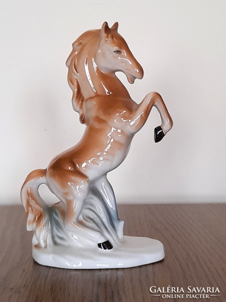 Antique regent crown Romanian porcelain horse