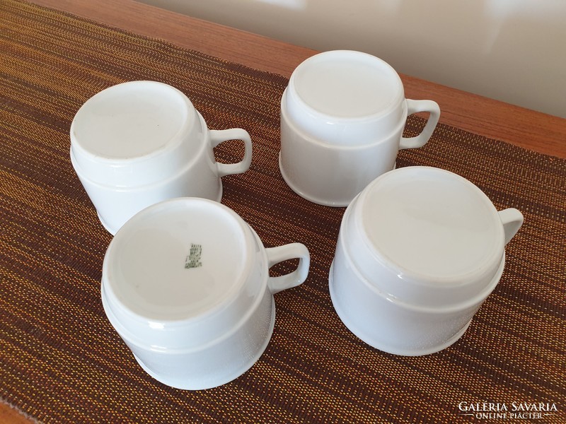Old zsolnay porcelain white tea mug 4 pcs