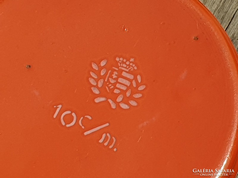 Zománcos régi vintage vas kávéskanna zománcozott kicsi kanna koronás címer