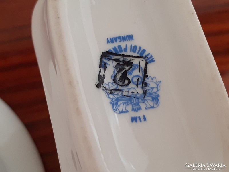 Retro régi Alföldi porcelán hamutál cigaretta tartó készlet hamutartó hamuzó 2 db