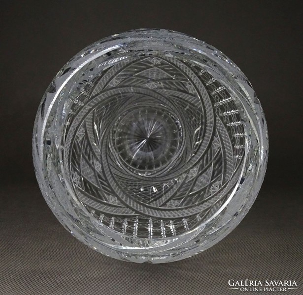 1I642 Gyönyörű nagyméretű kristály váza 30 cm