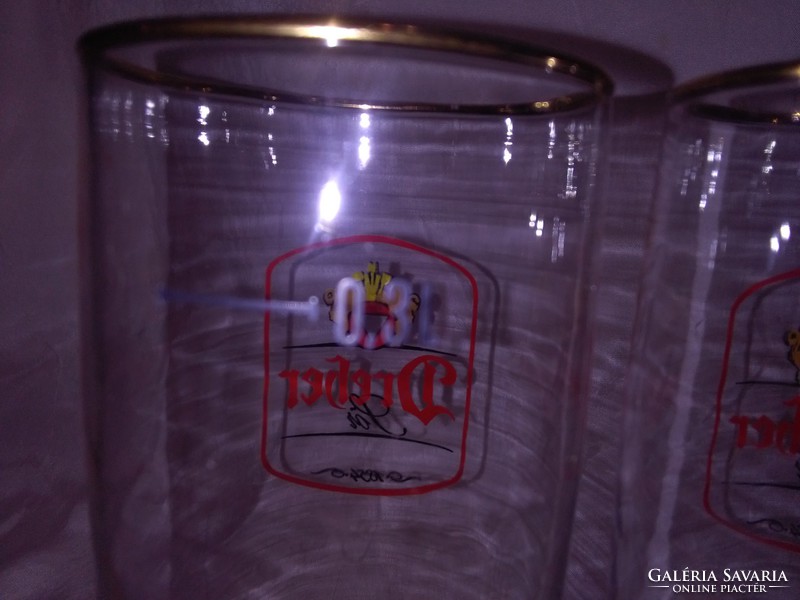 Five pieces of certified dreher beer glass - together