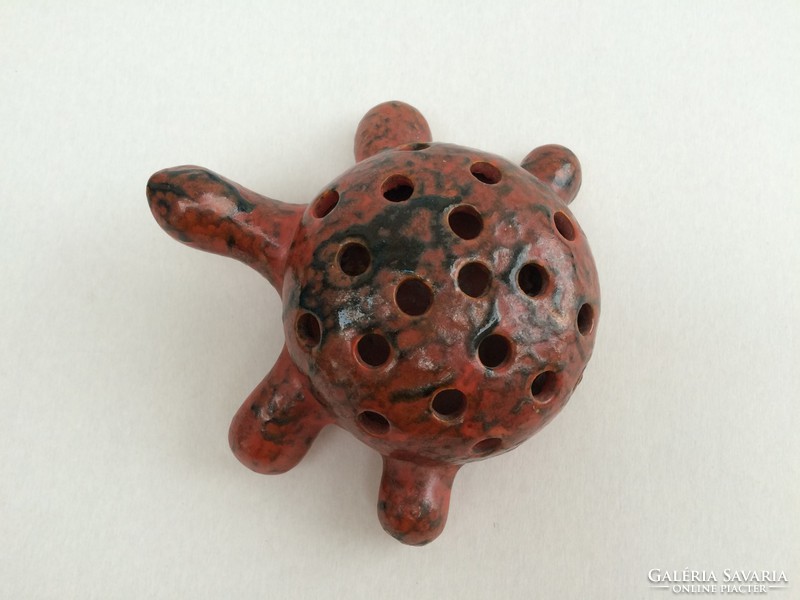 Retro régi kerámia teknősbéka ikebana