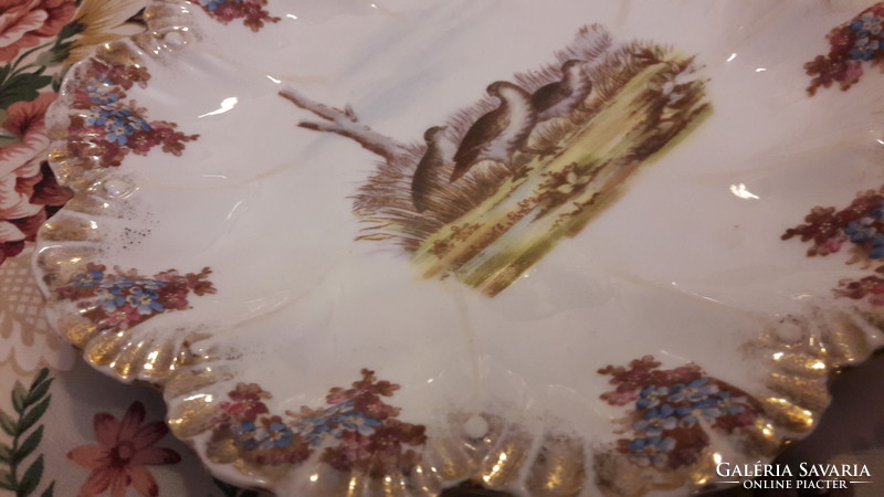 Antique bird porcelain plate, wall plate (l2249)