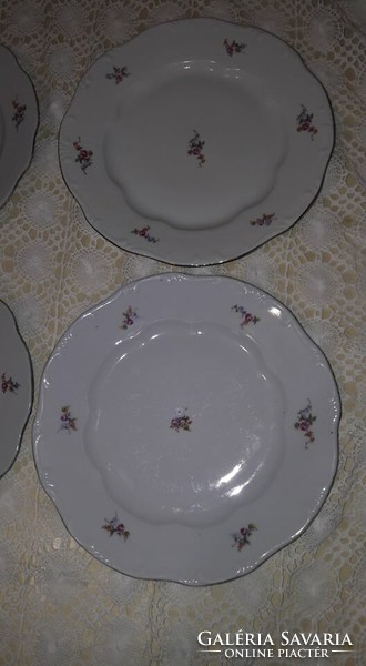 Zsolnay lapos tányérok, 4db