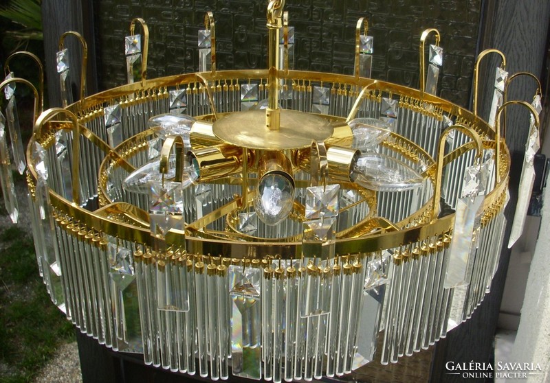 Glass chandelier with 6 burners