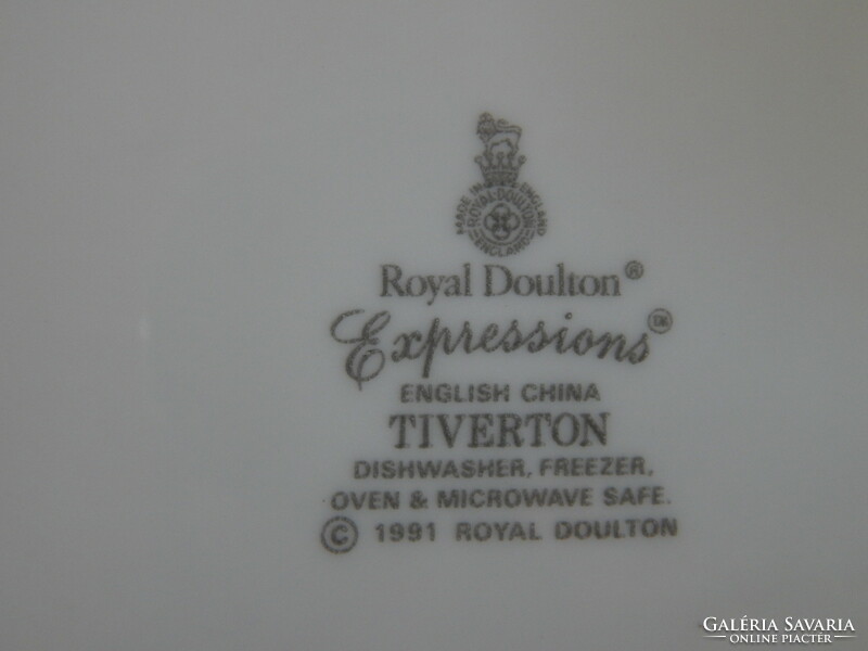 Angol csontporcelán Royal Doulton borostyán mintás mosogatógépbe tehető teás készlet
