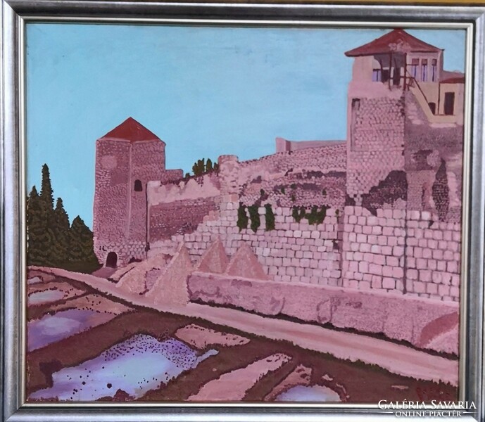 FK/199 - Bata Erzsébet – Romfal című festménye