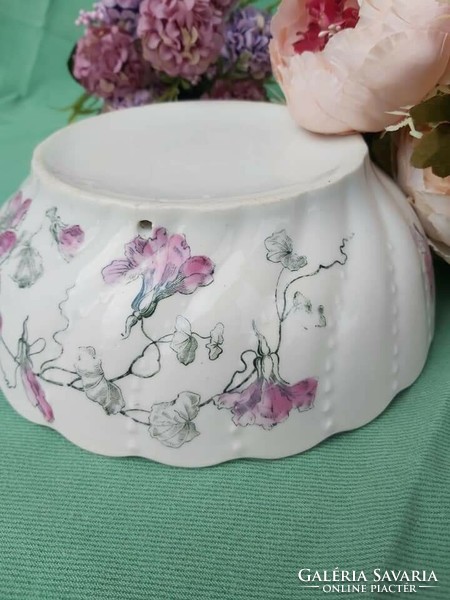 Beautiful twisted bowls with beaded floral butterfly peasant decoration, nostalgia