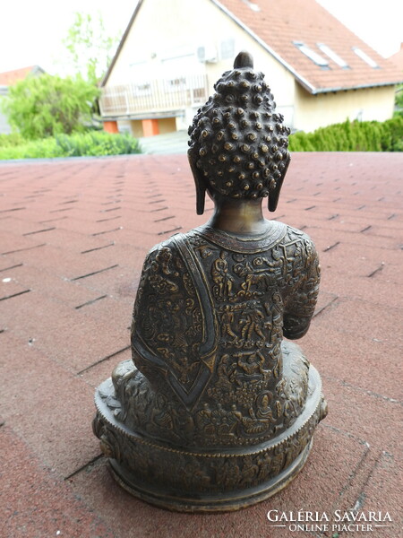 Shakyamuni Buddha - antique large bronze buddha statue