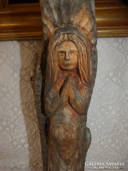 Mary / Madonna wooden statue.