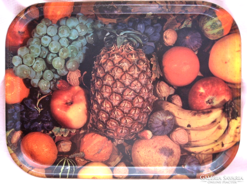 Retro fruit pattern france plastic tray