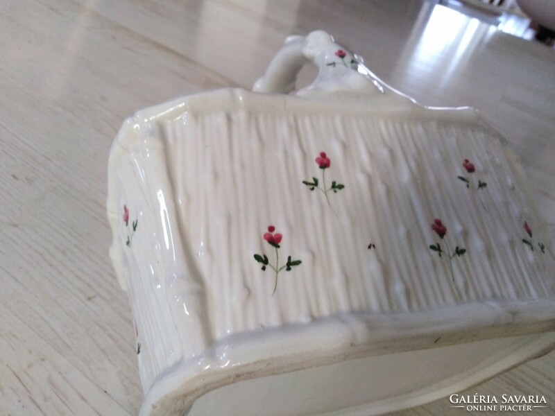Italian manufactory ceramic basket