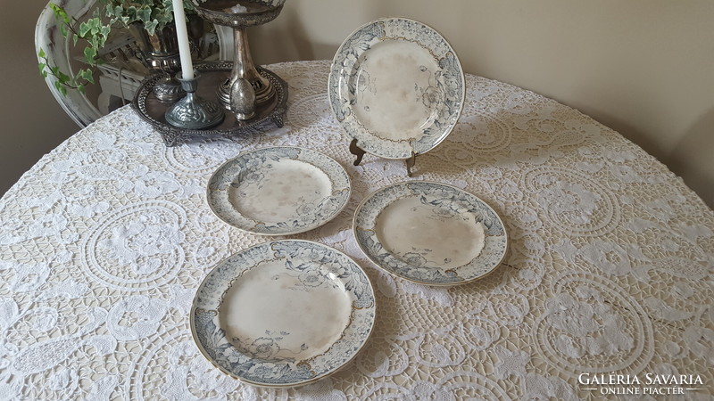 Antique English f & sons b flat plate 4 pcs.