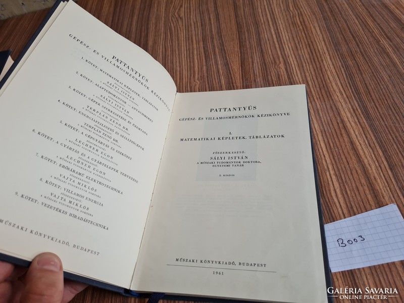 Pattantyús gépész és villamosmérnökök kézikönyve 1.kötet