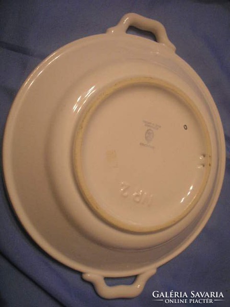 U2 antique wiener-gmundner design: michael powolny ceramic centerpiece with shape number, wall bowl 29 cm rare