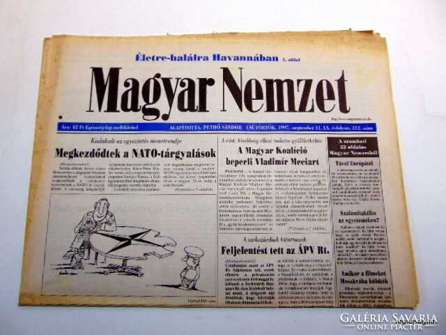 1997 September 11 / Hungarian nation / birthday original newspaper :-) no .: 20545