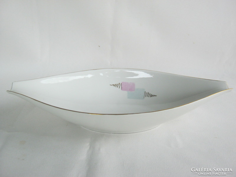 Unterweissbach porcelain art deco boat bowl serving centerpiece