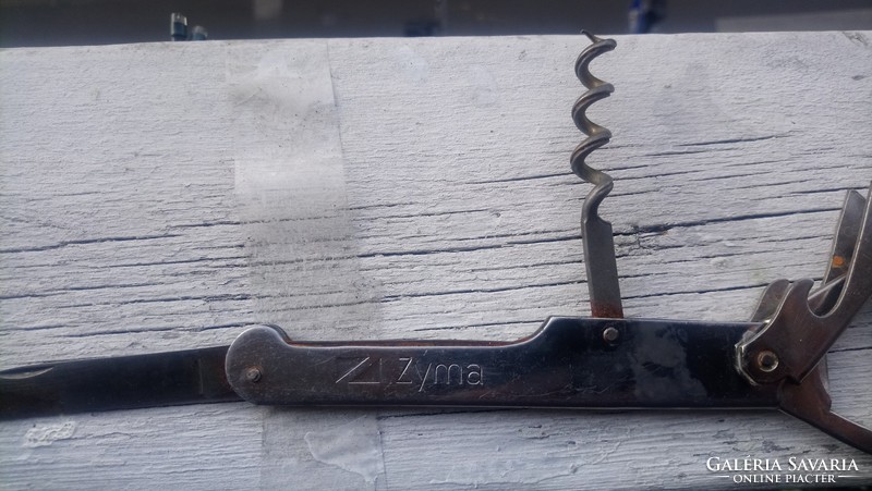 Old French protected, zyma brand bottle opener, corkscrew knife in one