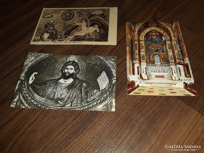 Antique postcards religiously themed in Monreale