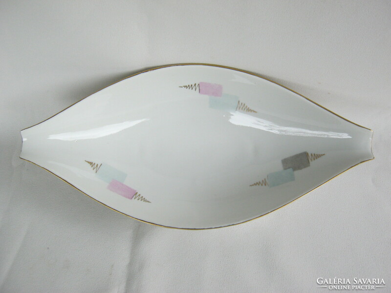 Unterweissbach porcelán art deco csónak tál asztalközép kínáló