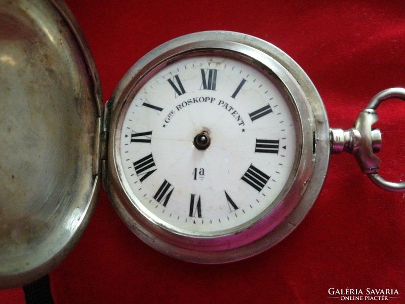 Silver pocket watch roskopf repair