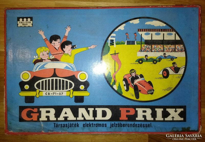 Retro grand prix board game electric car game