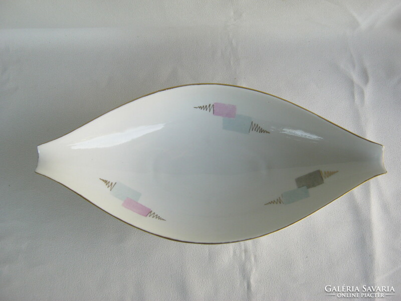 Unterweissbach porcelain art deco boat bowl serving centerpiece