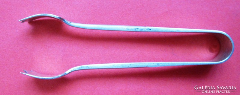 Old silver claw sugar tongs, tweezers, marked, 25.8 gr, length 11 cm