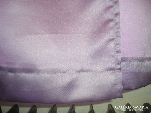 Custom-made 168, 131 and 135 cm wide 2 purple blackout curtains in silk