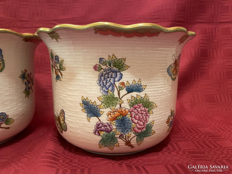 Large Victorian patterned pots in pairs