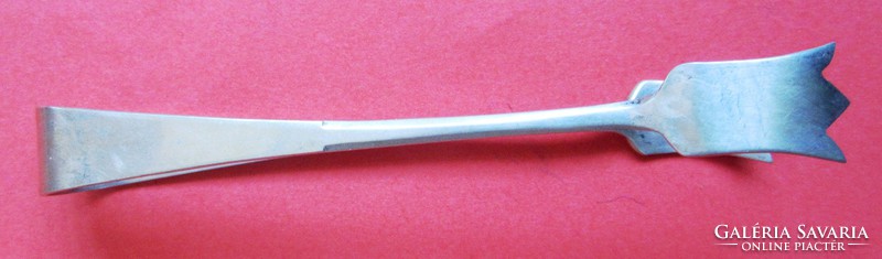 Old silver claw sugar tongs, tweezers, marked, 25.8 gr, length 11 cm