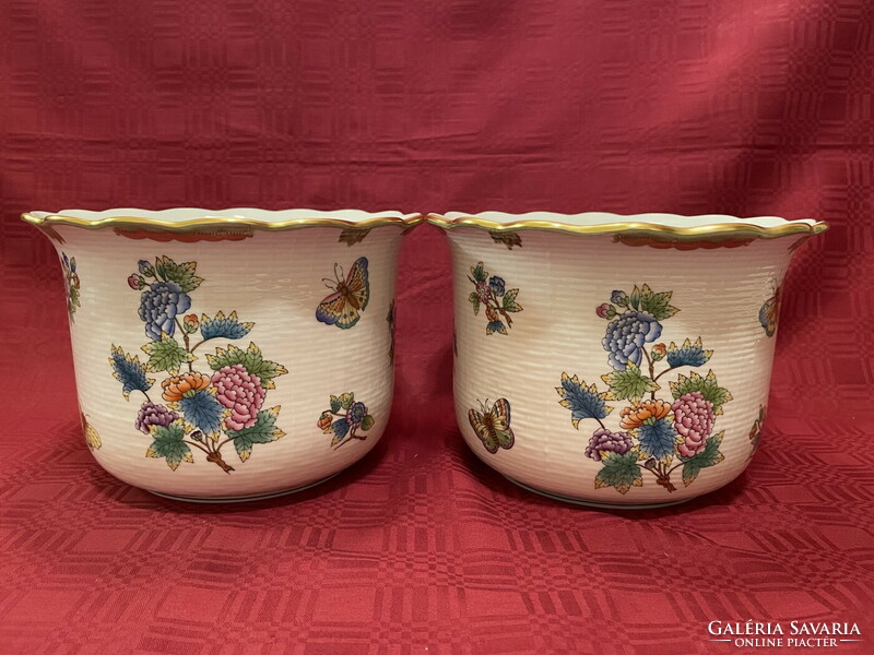 Large Victorian patterned pots in pairs