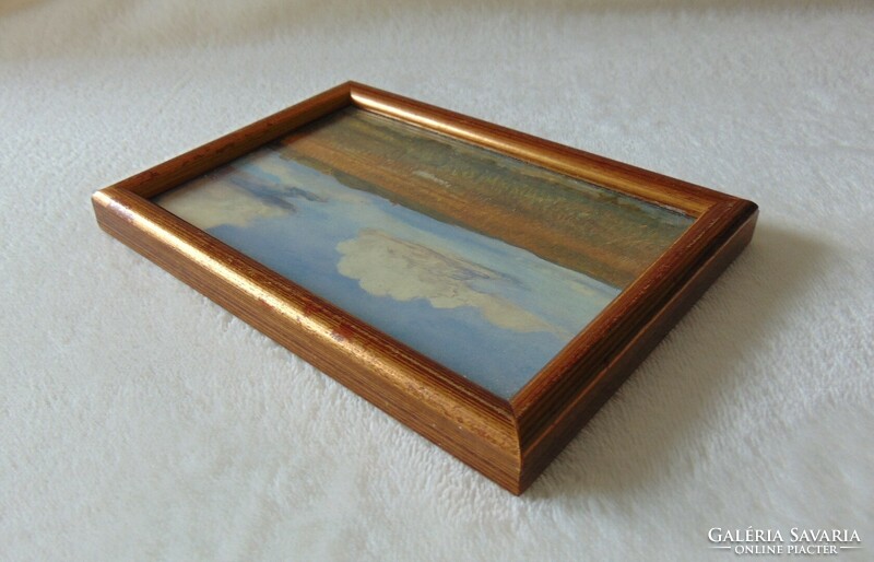 Antique gilded small picture frame
