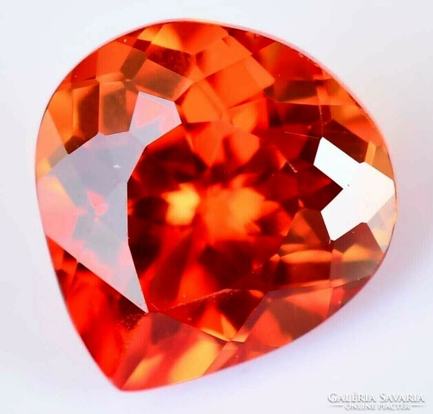 4.3 Ct original heated orange sapphire gemstone from Tanzania