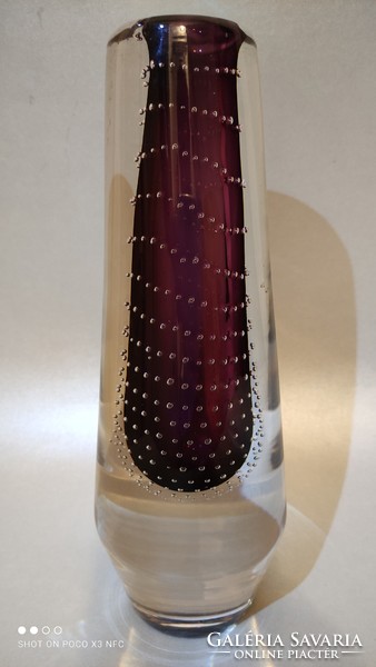 Rarity theresienthal glaswerke sommerso glass vase 1970s