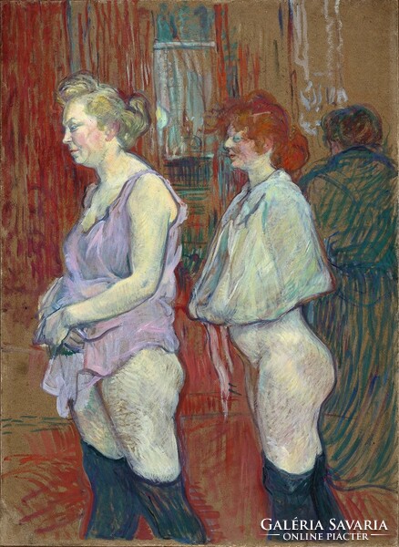 Toulouse-lautrec - a prostitute waiting for a medical examination - on a canvas reprint blind