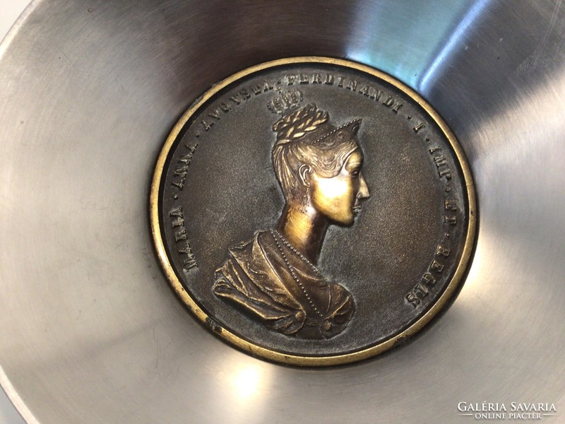 Maria anna augusta bowl with commemorative medal.